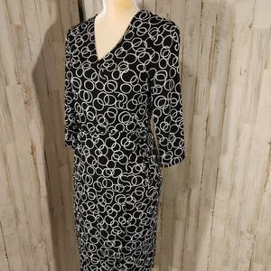Black & white dress by Faith Love & Passion front wrap sz S